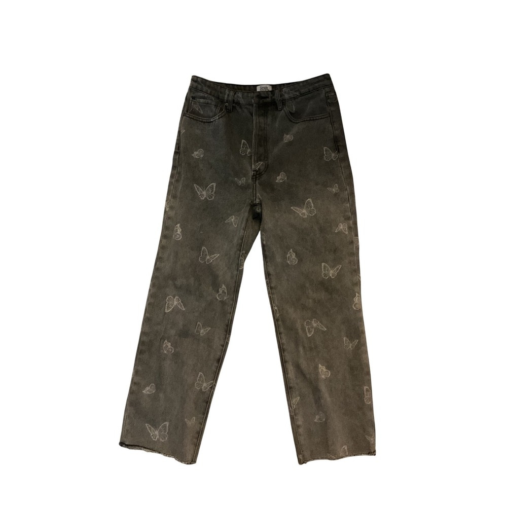 Simple Society Butterfly Jeans High Rise Straight Leg Denim Pants Size 9/29